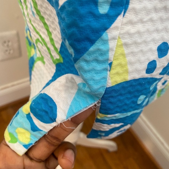 Lilly Pulitzer Janice Resort White Crystal Cost Shift Gold Dress Size 4 - Picture 6 of 11